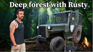 Jungle camping | deep forest with Rusty | Tractor Home