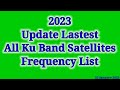 All Ku Band Satellites Frequency List Update Lastest 2023