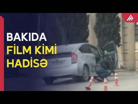 Bakıda taksi sürücüsü sərnişini sürüdü – ANBAAN GÖRÜNTÜLƏR - APA TV