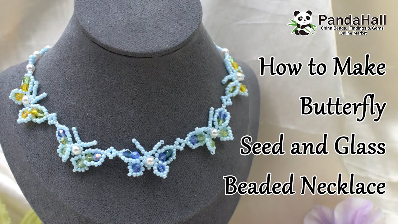 DIY Butterfly Beaded Necklace 🦋 Easy Seed & Glass Beads Jewelry