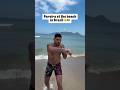 Alex Pereira shadowboxing at the beach in Brazil🌊