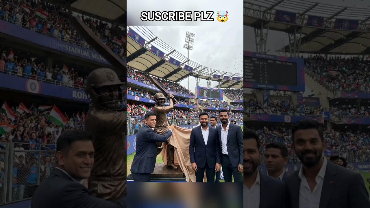 MS Dhoni Launches Statue of Rohit Sharma | Captain Cool Honors Hitman 🏏🔥