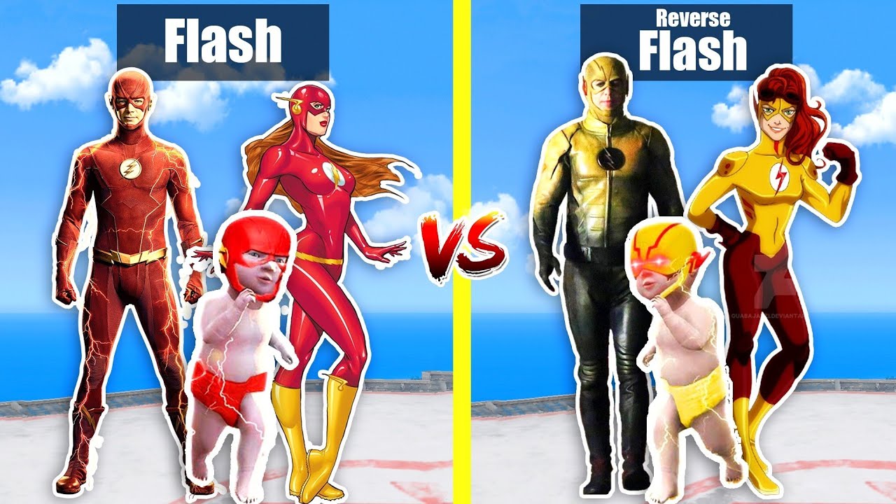 FLASH FAMILY VS REVERSE FLASH FAMILY In GTA 5! (gta 5 mods) | Dr. Fredd Gaming