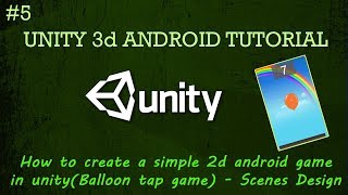 5 How to create a simple 2d android game in unity Balloon tap - Scenes Design screenshot 4