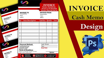 Free Professional Invoice Design Photoshop Tutorial: How to make  invoice design for business