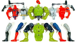 AVENGERS TOYS ASSEMBLE HULK SMASH VS BATMAN VS SPIDERMAN VS SIREN HEAD