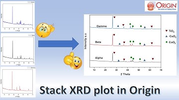 Stack XRD graph in origin