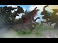 Godzilla Vs Kaiju Pacificrim 1 - Zilla jr vs Mutavore, Trespasser, Knifehead : PANDY GODZILLA