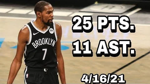Kevin Durant 25 PTS. 11 AST. Highlights VS Hornets | 4/16/21 | 2020-21 NBA Season