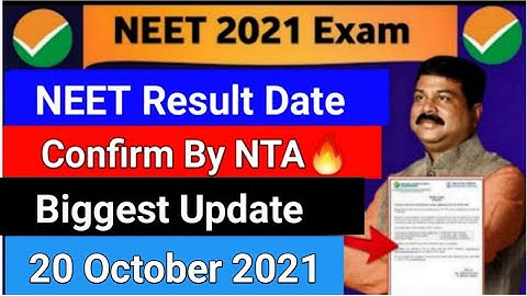 NEET Result OUT 2021 | NEET 2021 Result | NEET Official Result Announced 2021| NEET Result 2021
