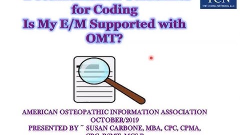 Is my E/M supported with OMT? Documentation Guidelines