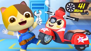 Let's Assemble Motorbike Scoopy | Car Cartoon | Kids Cartoon | Kids Song | BabyBus  Cars Worl