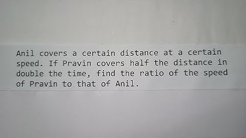 Speed, Distance and Time - Word Problem