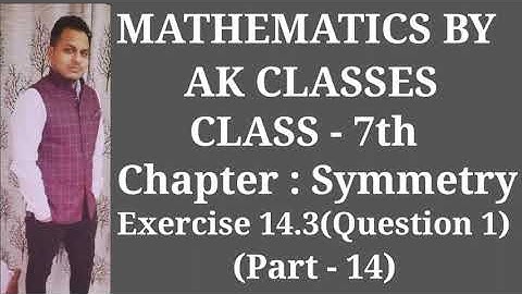 Ex.14.3 Q1 Chapter:14 Symmetry | Ncert Maths Class 7 | Cbse