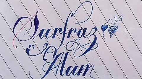 How to write  Sarfraz/Alam is cursive handwriting Sarfraz Alam best cursive writing cursive;writing