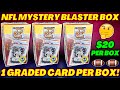 1 graded card per box 2024 gems of the game football mystery blaster box