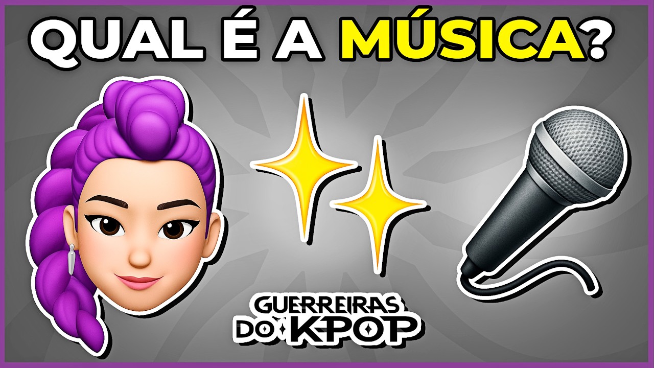 🎵✨ GUERREIRAS DO K-POP | ADIVINHE A MÚSICA COM EMOJIS 🍜 | Quem canta? Rumi, Jinu, Zoey, Mira ✨ #quiz