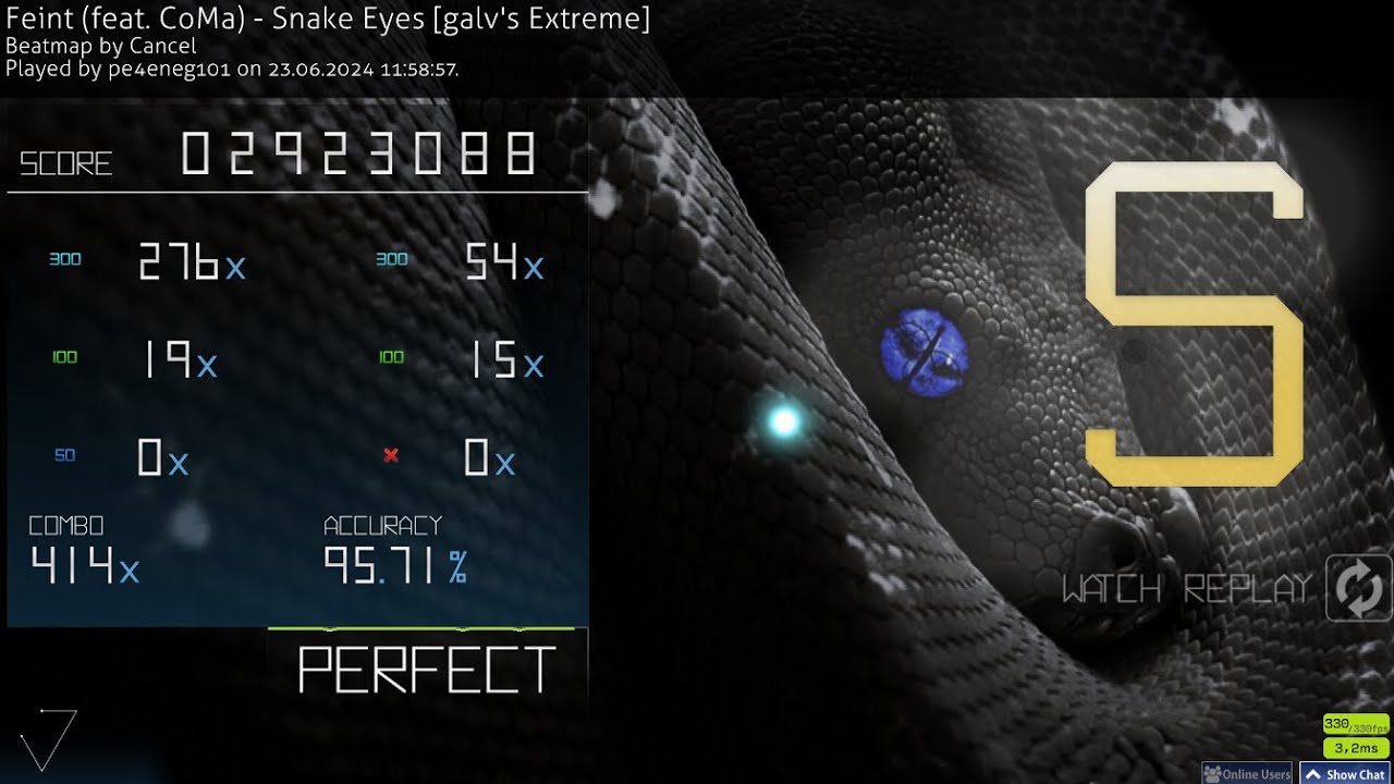 OSU! Feint (feat. CoMa) - Snake Eyes (Cancel) [galv's Extreme]