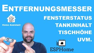 Entfernungsmesser z.B. für Tischhöhe, Tankinhalt, Fensterstatus uvm. Über ESPHome in Home Assistant screenshot 3