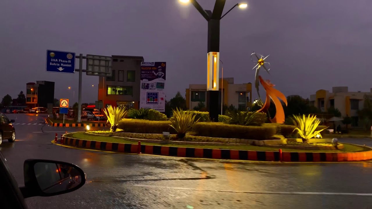 Drive in Rain on Japan Road AKA Haunted Road Phase 8 Bahria Town