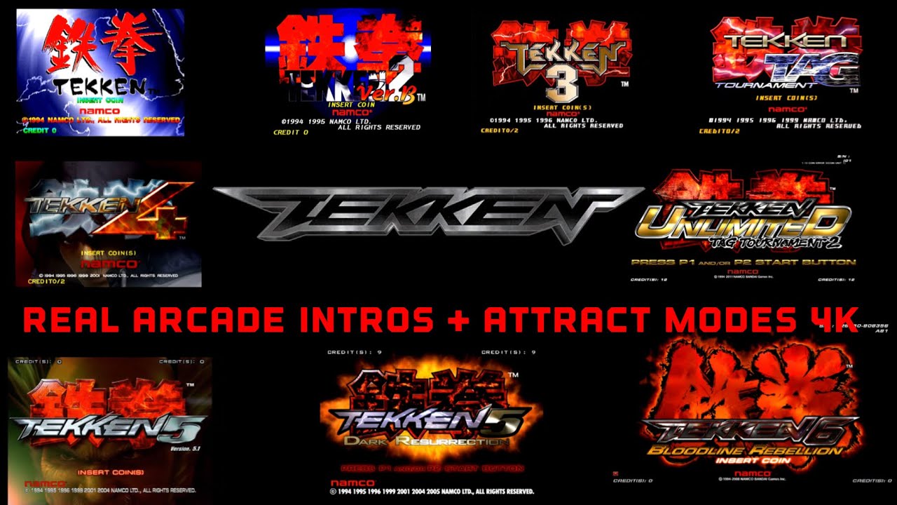 TEKKEN Real Arcade cinematic Intros + Attract Modes 4K 60FPS (OLD)