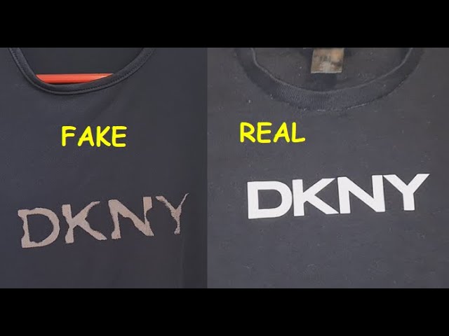 DKNY shirt real vs fake. How to spot original DKNY tee shirts and  sweatshirts 