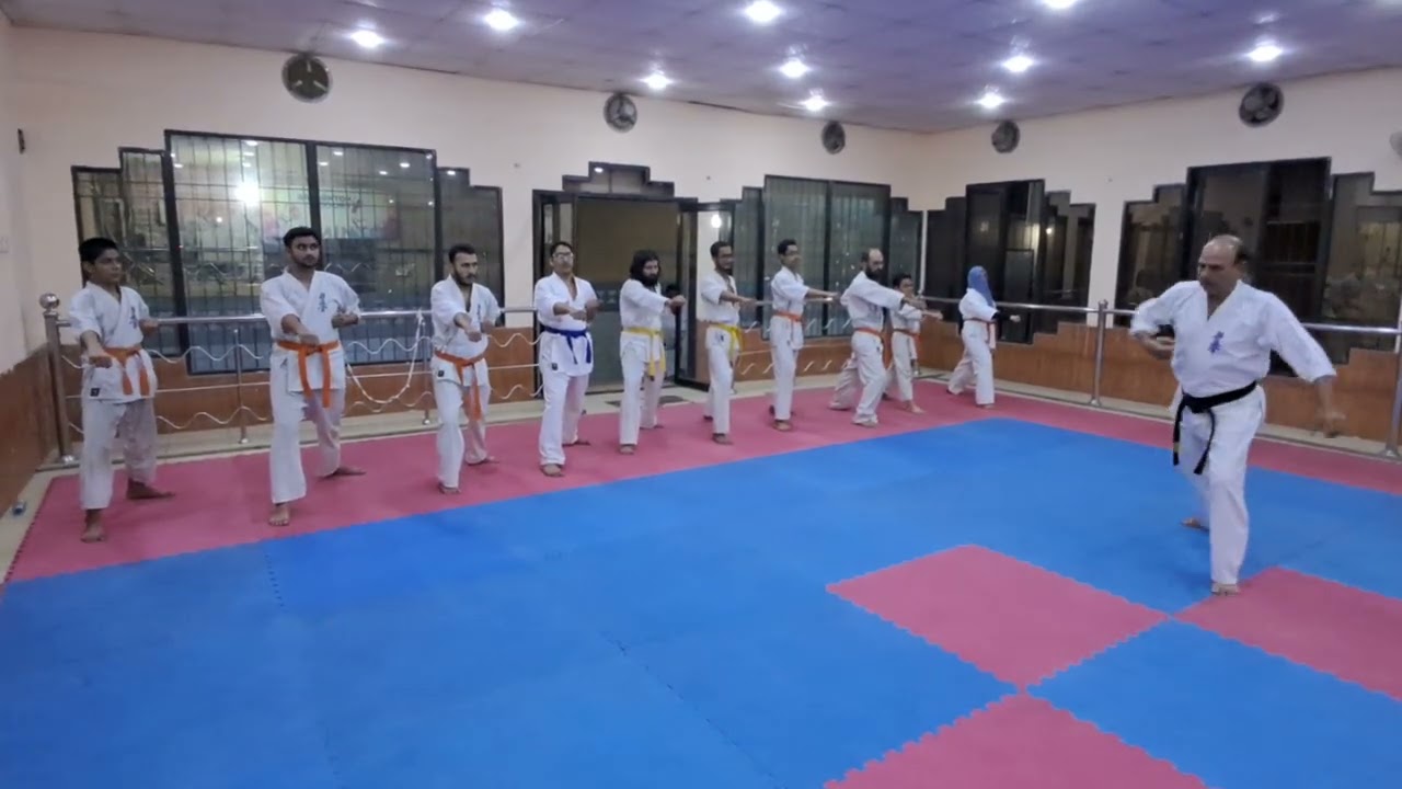 Kyokushin karate Zen Stance | Zen kutsu Dachi  With Block and Punches By Shihan Tariq Siddiqui