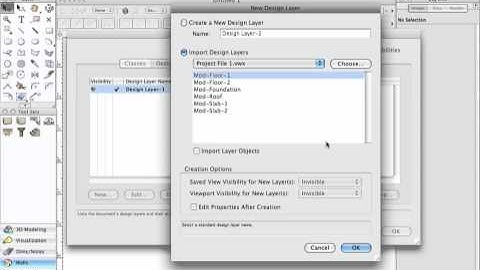 Importing Classes and Layers in Vectorworks