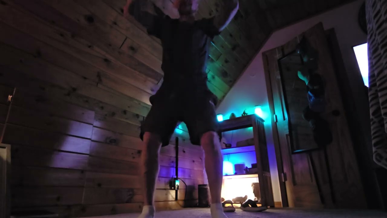 Sunday stretch # 4 - downward dog - calf stretches - chair pose w/ rotations - shoulder opener