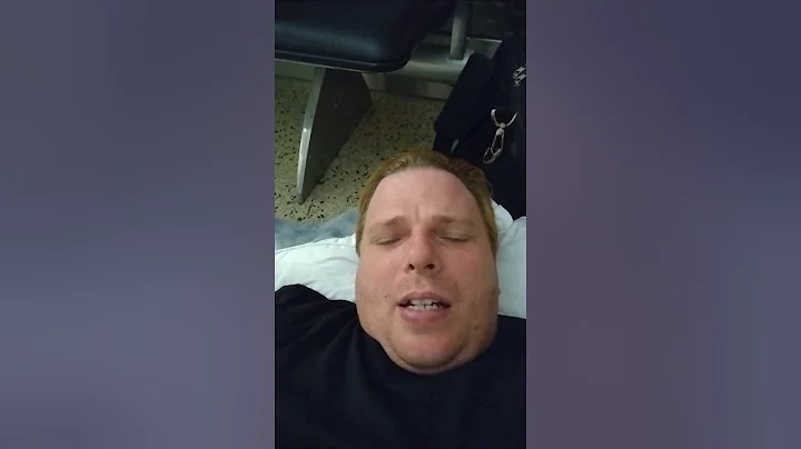 CELEBRITY, Christopher Fountain, lays down to slee...