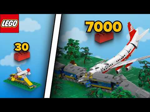 LEGO Plane Crashes From 30 to 7000 Parts | Comparison