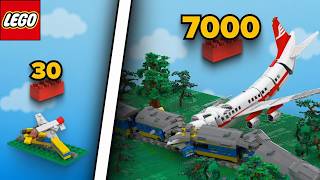 LEGO Plane Crashes From 30 to 7000 Parts | Comparison