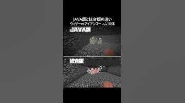 Java版と統合版の違いPart3#マインクラフト #shorts #ウィザー #アイアンゴーレム
