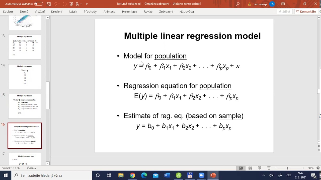 Advanced Stat Lecture 3 Linear Regression Part 2 YouTube