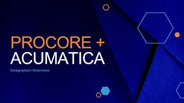 Acumatica Construction Edition Procore Integration