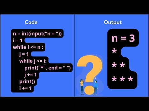 How while loop in python prints star 🌟 pattern?