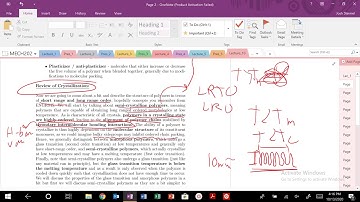 Lecture 10: Semi-Crystalline and Amorphous Polymers: Degree of Crystallinity
