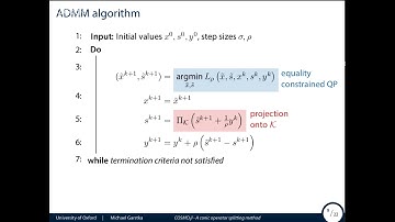 JuMP-dev 2019 | Michael Garstka | COSMO - A conic operator splitting method for large conic problems