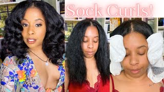 Heatless Sock Curls|Natural Hair