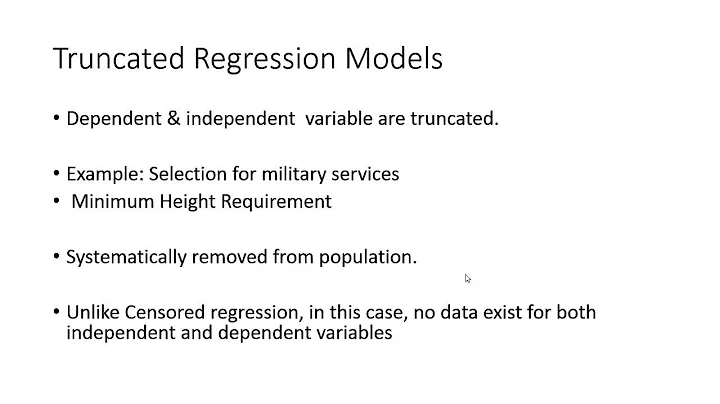 19 - Truncated Regression