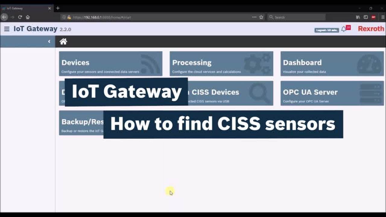 [DE] Bosch Rexroth IoT Gateway: Anbindung CISS Sensor - YouTube