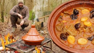 Tagine Cooking - Spiced Lamb Stew on a Camp Fire