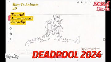 How to Draw and Animate 2d Deadpool Cartoon 2024 in Flipaclip #howtodraw #flipaclip #deadpool #2024