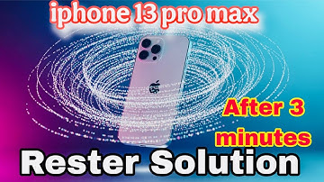 iPhone 13 Pro Max After 3 minutes restart 100% solution # repairwitesobuj 