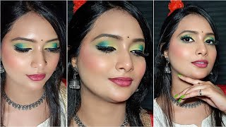 Full Step by step Makeup Tutorial || Colourful Eye makeup