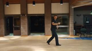 Quickstep double reverse turn, lock step, chasse basic, running finish AMALGAM.
