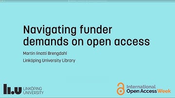 Navigating funder demands on open access