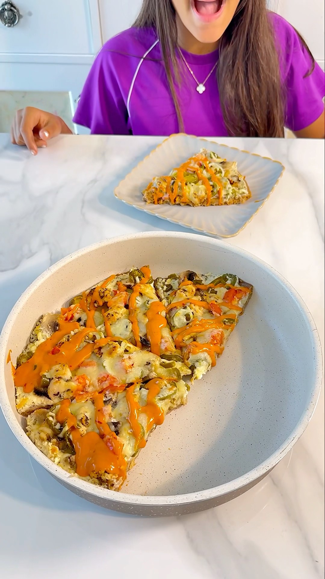 اطيب بيتزا رانش بدون عجن وبتتحضر بسهولة بالعجينة السائلة  #pizza