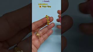 Beaded Sunflower Finger Ring 💍‼️🌻 Beaded Jewellery Making Tutorial #shorts #ring #beadedjewelry
