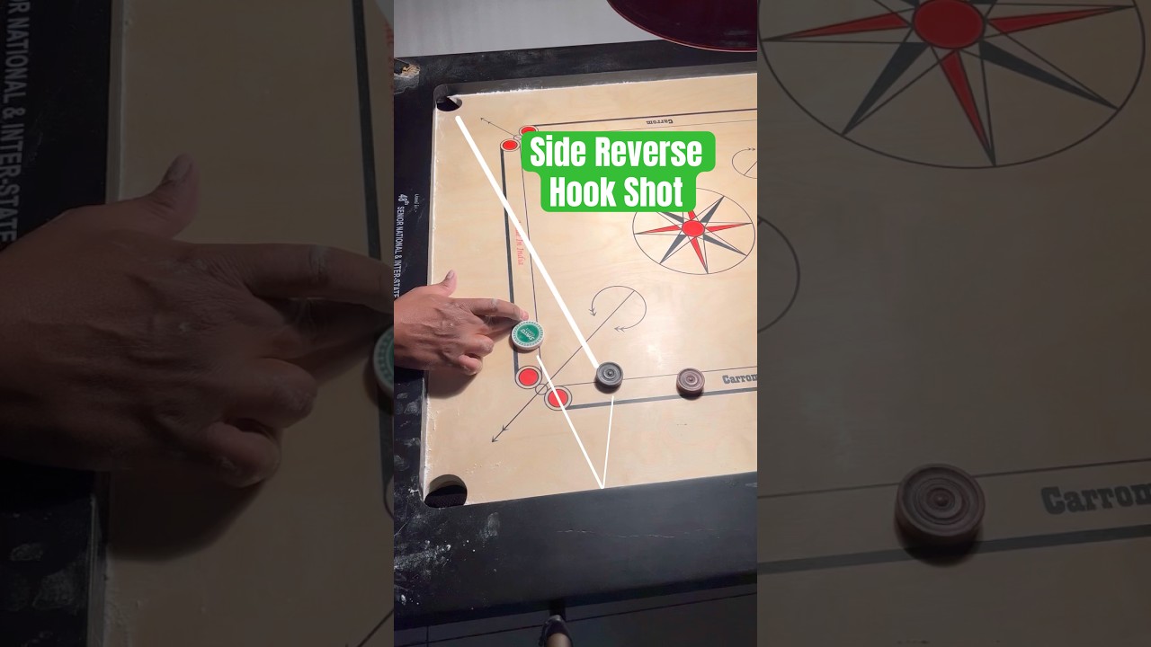 INSANE CARROM SHOT ll SIDE REVERSE HOOK SHOT ll TRICK SHOT ll 